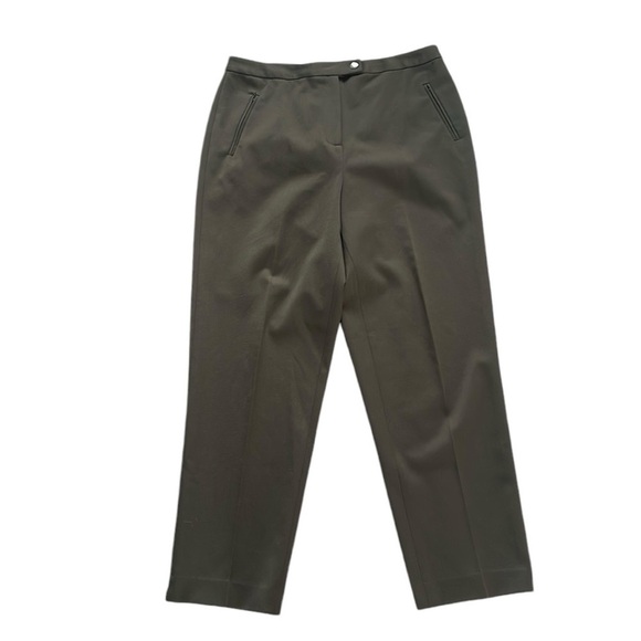 Talbots Size 10 Dark Hunter Green/Grey Casual Office Wear Stretch Pants - Picture 2 of 7